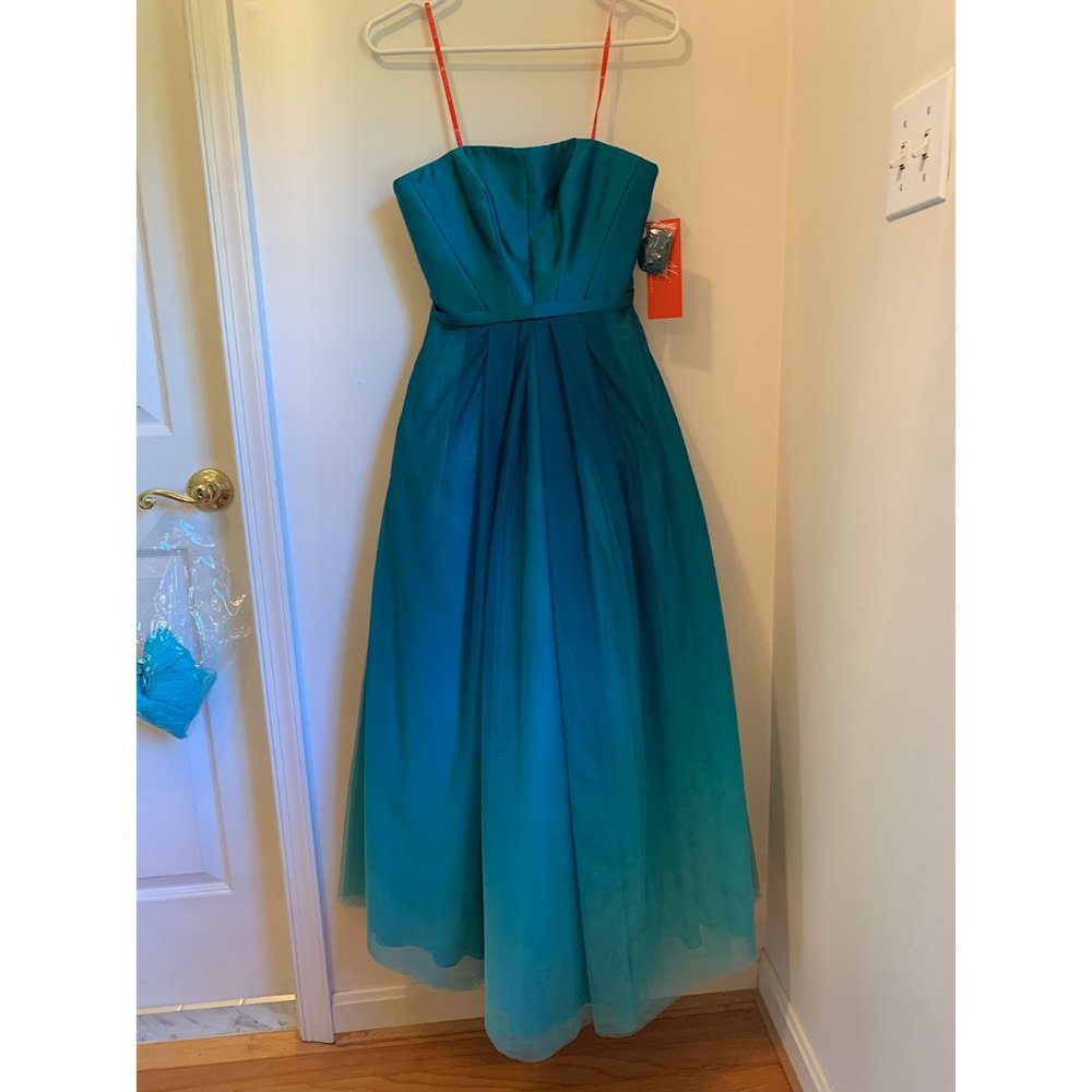 Monique Lhuillier Gorgeous NWT Ombre Teal Dress